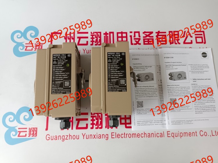 SAMSON薩姆森閥門(mén)定位器3730-3100100040000 SAMSON薩姆森閥門(mén)定位器3730-3100000040000 SAMSON 薩姆森TROVIS Positioner Type 3730 – 1?? SAMSON 薩姆森數(shù)字調(diào)節(jié)器 6411-0202091000-01